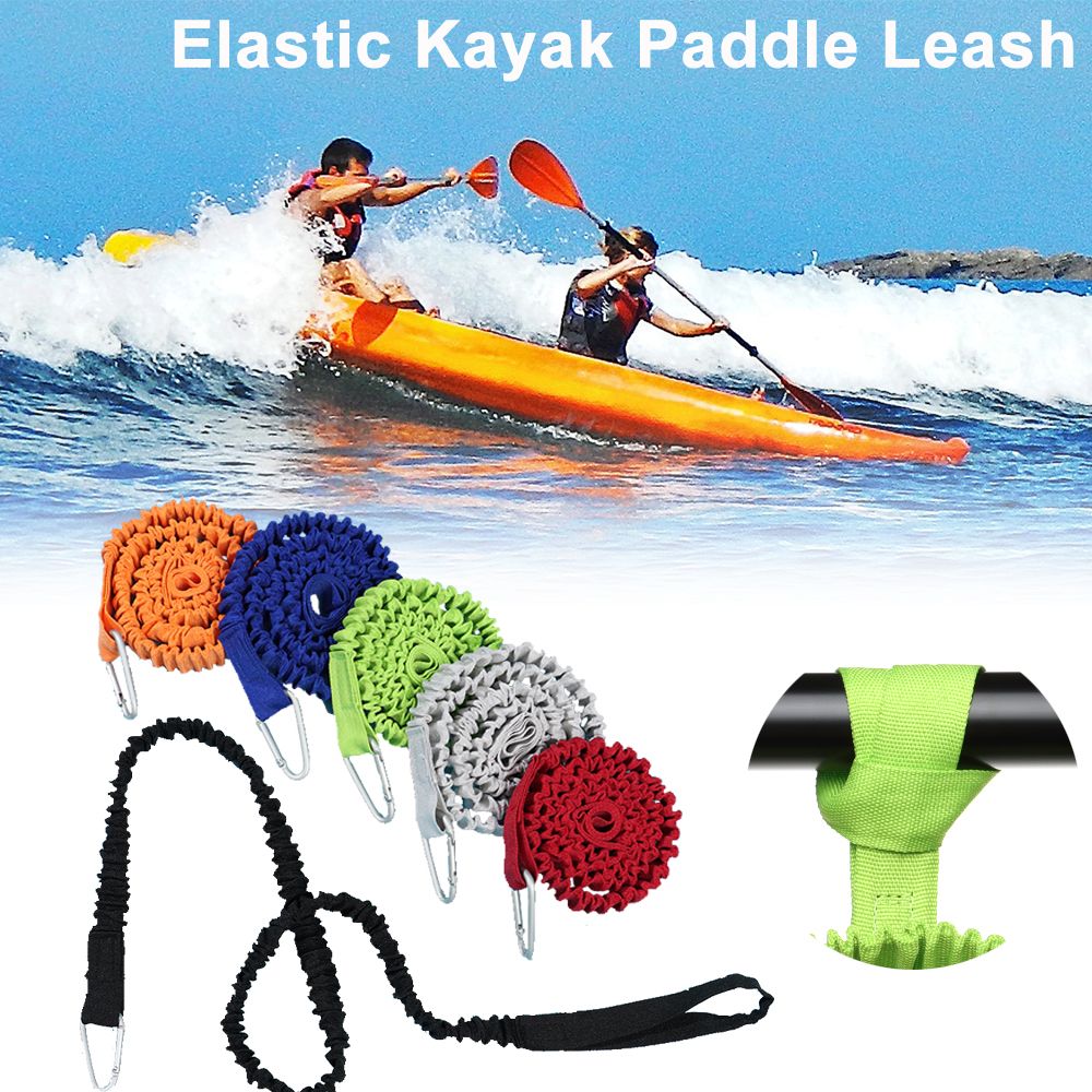 Fishing Kayak Paddle Leash - Ayarlanabilir elastik Kayak kano kürek tasma