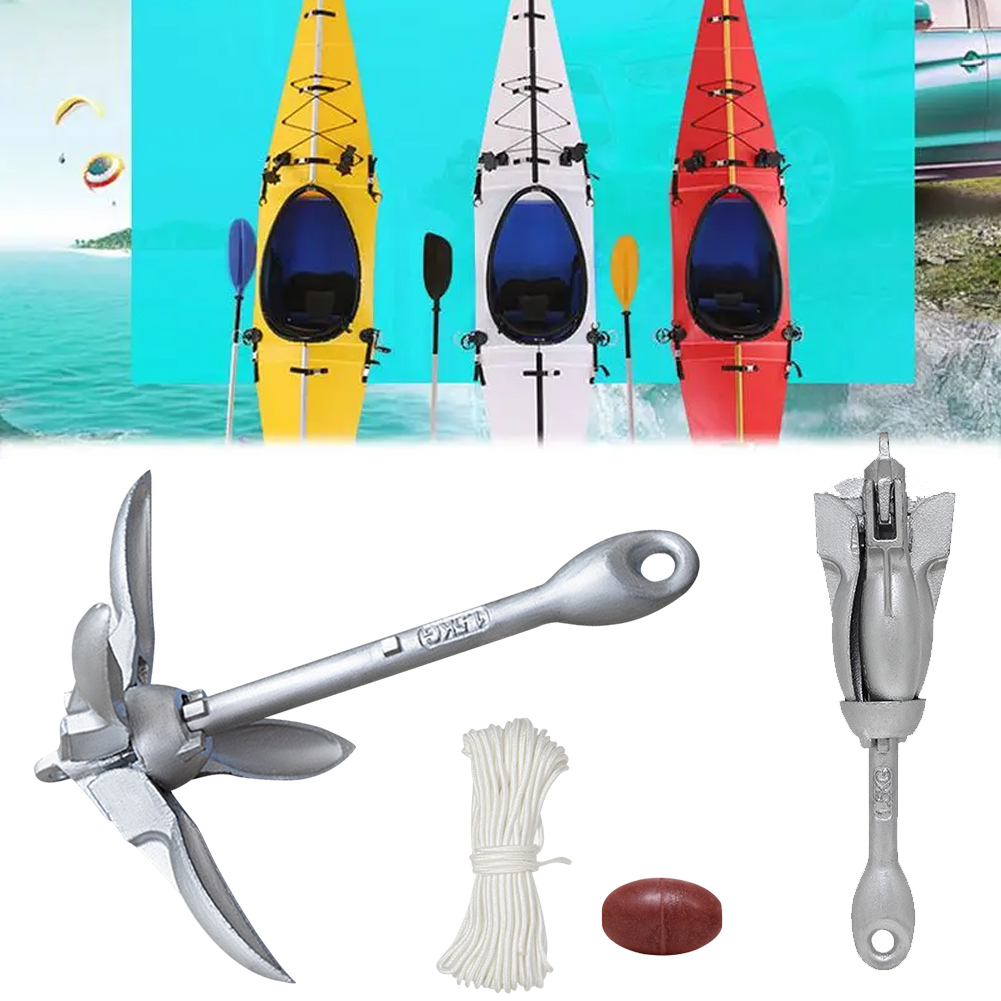 Fishing Kayak Anchor - 0.7/1.5KG Katlanabilir Kayak Çapası, 65ft Deniz