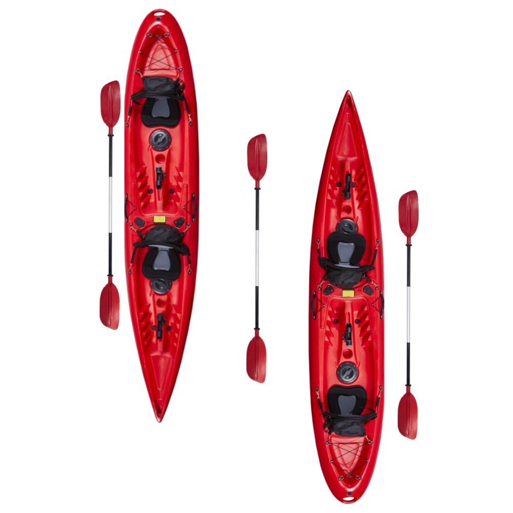 Fishing Kayak Pedal Drive - 3,9 m Çift Kişilik Rotomolded Plastik