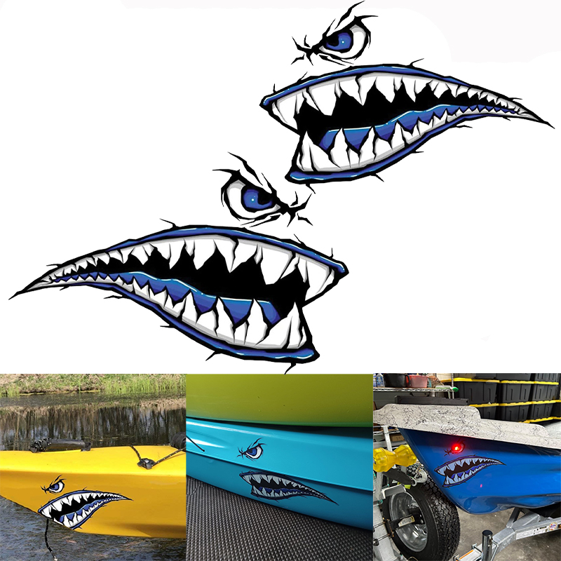 Fishing Kayak Sit On Top - 2 adet köpekbalığı dişleri ağız tekne