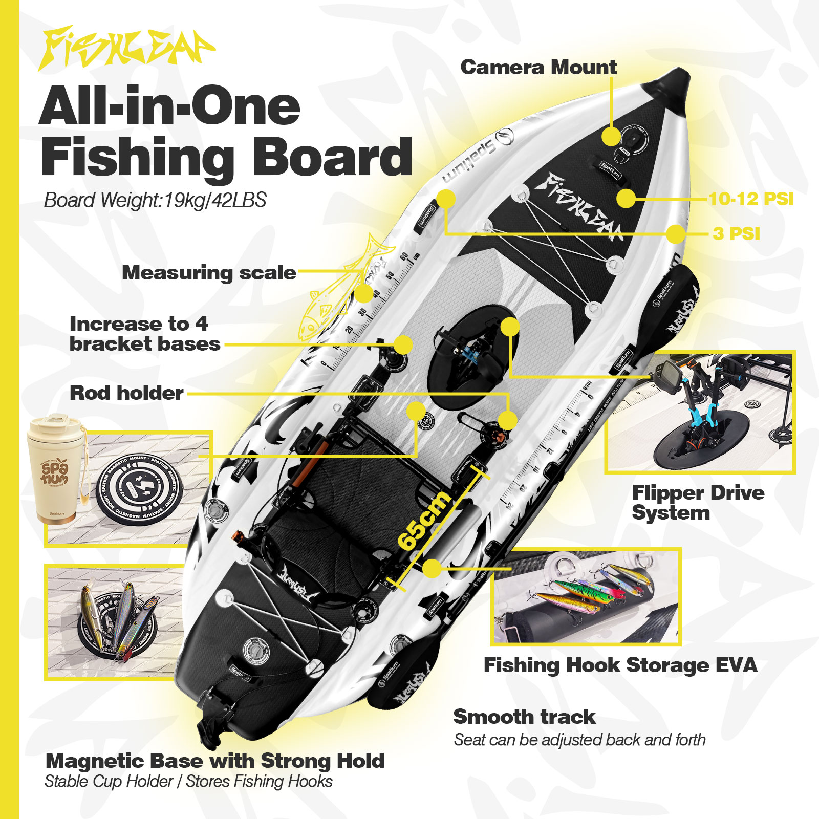 Spatium 11.5ft Motorlu Pedal T - Fishing Kayak Pedal Drive incelemesi ve fiyatı