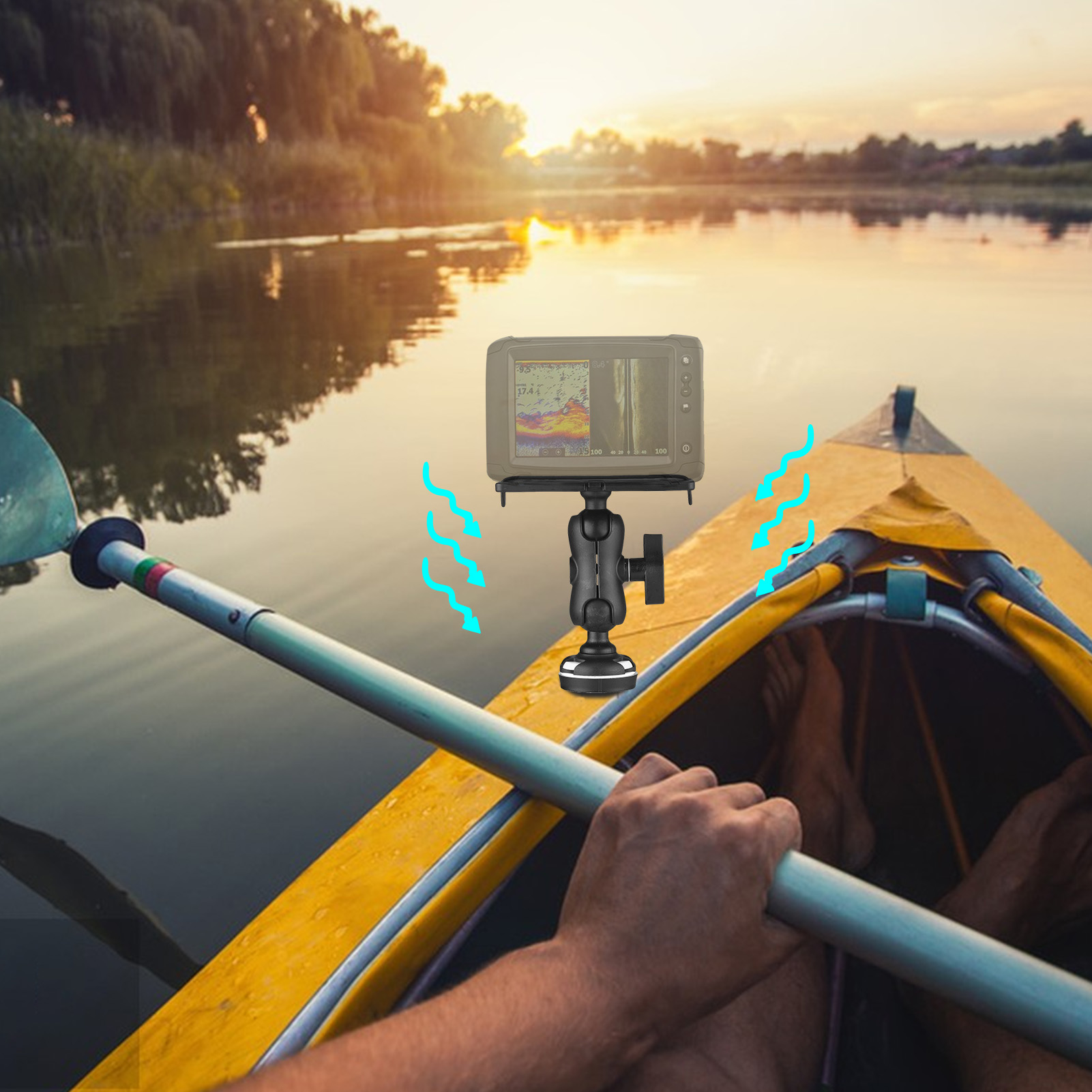 Dikdörtgen Tabanlı Balık Buluc - Fishing Kayak Fish Finder Mount incelemesi ve fiyatı